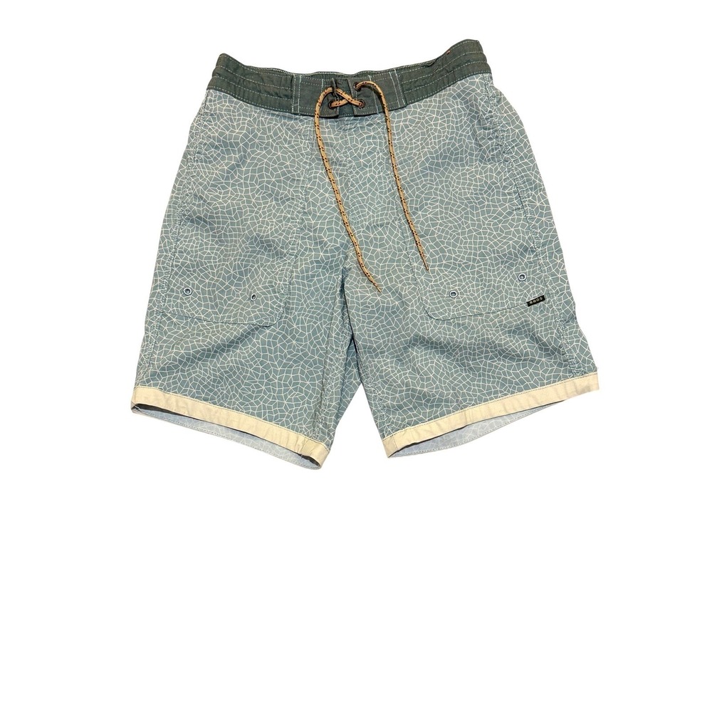 Howler Brothers Mens Size 28 Green Mosaic Board Shorts Swim Trunks Excellent